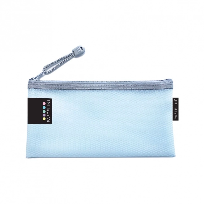 Pastel Mesh Zipper Envelope Blue