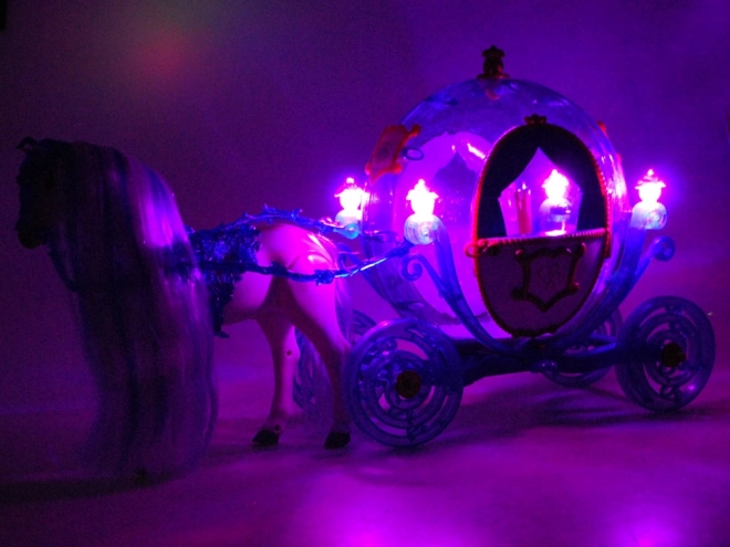 Cinderella Carriage with Horse and Doll in Ball Gown