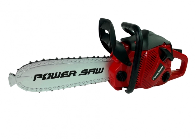 Red Battery Operated Toy Chainsaw with Sound