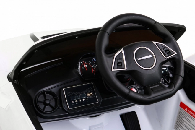 Chevrolet Camaro 2SS cu baterie + telecomandă + roți EVA + pornire ușoară + sunete și lumini – Bílá