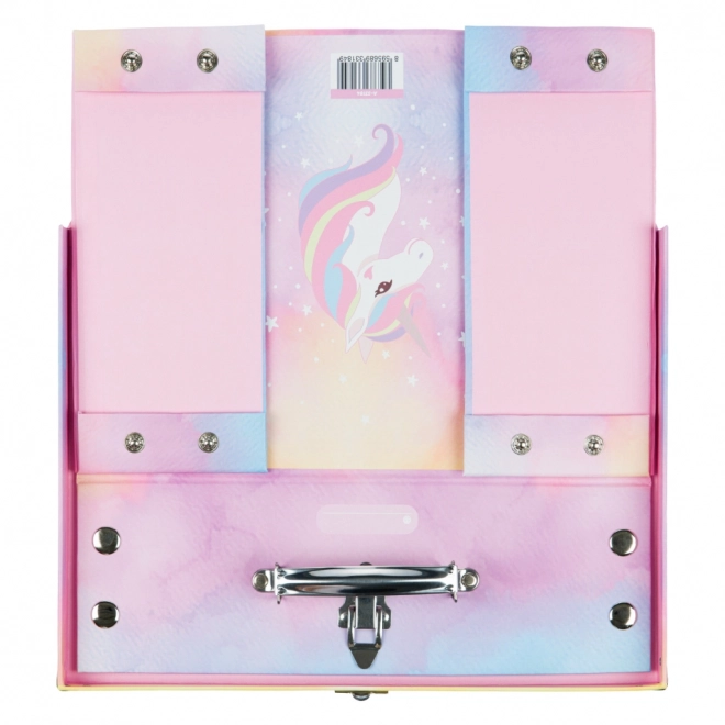 Foldable School Suitcase Rainbow Unicorn