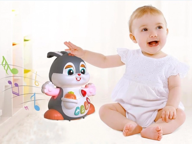 Interactive Dancing Bunny Toy for Crawl Learning