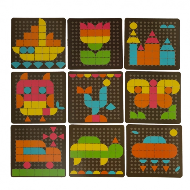 Creative Logical Puzzle Mosaic with Geometric Shapes