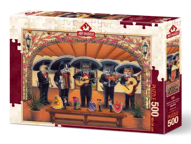 Cat Flamenco Group Puzzle, 500 Pieces