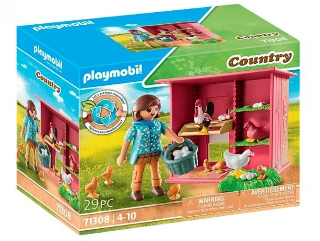 Farm Animals Set with Chickens and Chicks