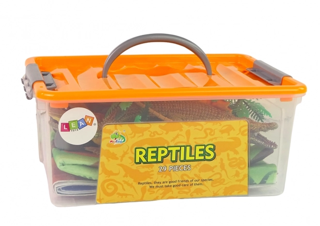 Reptile and Amphibian Figurine Set with Accessories