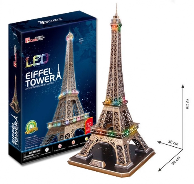 CubicFun Eiffel Tower 3D Puzzle with LED Lights