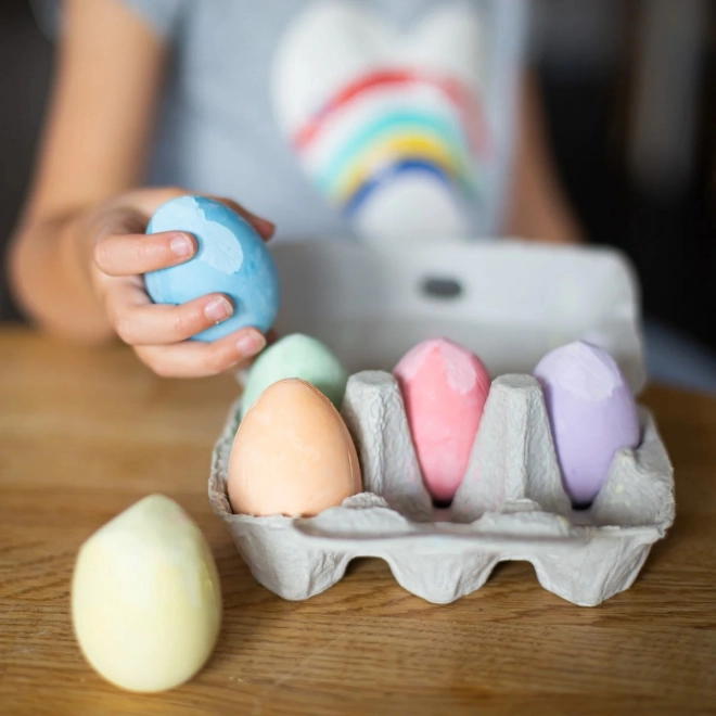 Colorful Egg-Shaped Chalk Set by Bigjigs Toys