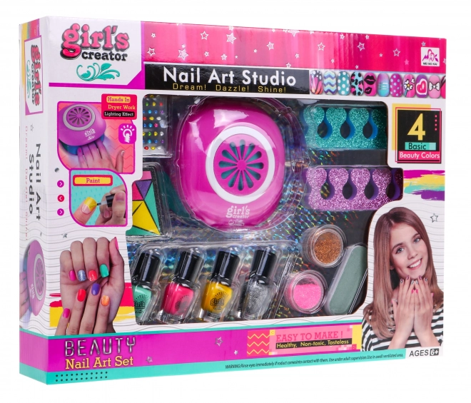 Creative Nail Styling and Decoration Set for Girls