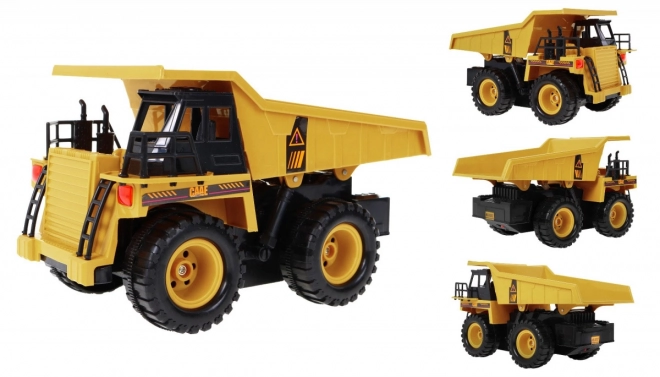 Remote Controlled Dump Truck Toy for Kids 3+ with Sound and Accessories