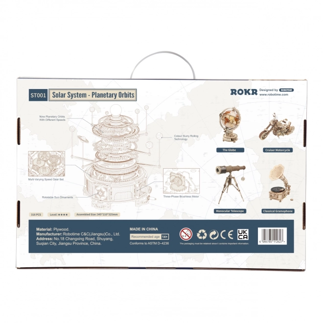 Rokr 3D Wooden Puzzle Solar System Orrery