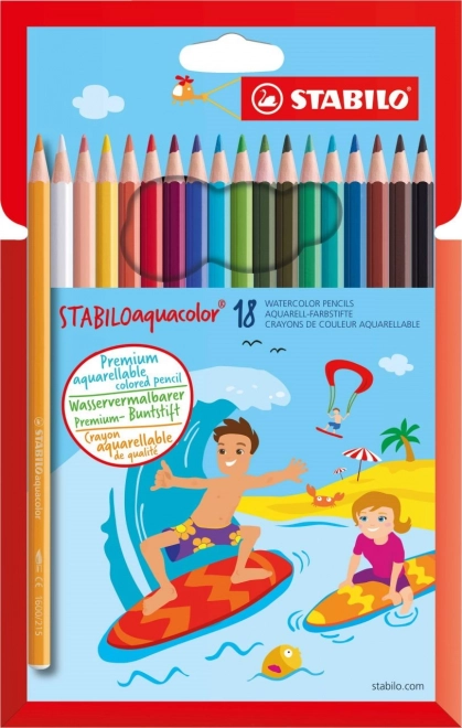 STABILO Aquacolor 18 db-os akvarell ceruza készlet