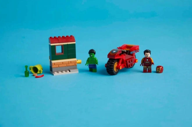 Iron Man with Motorcycle and Hulk LEGO Set