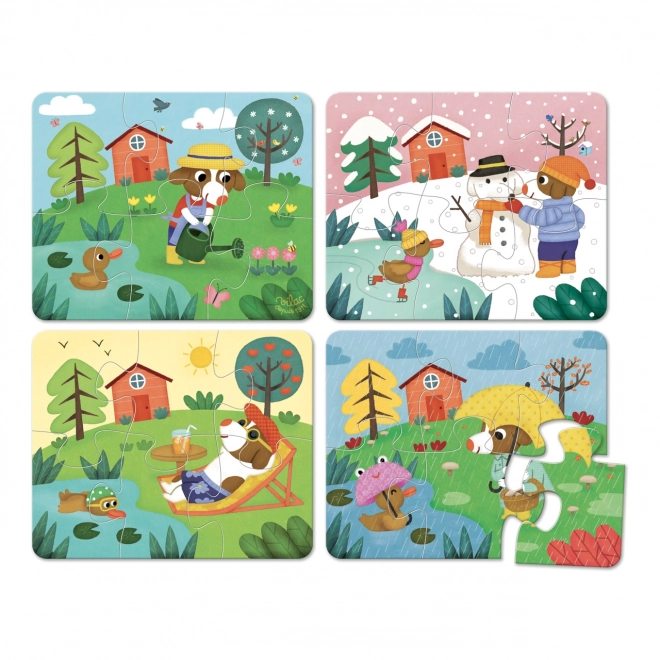 Wooden Puzzle Set - Four Seasons