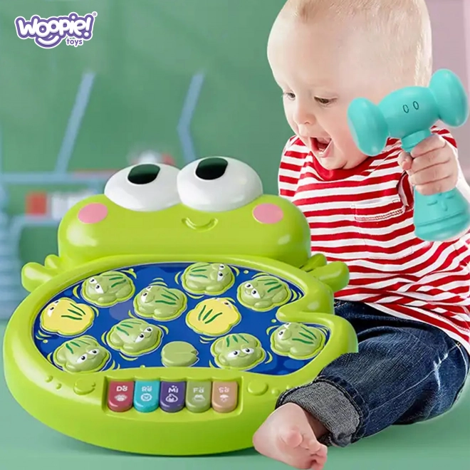 Woopie interactive frog hammer game for infants