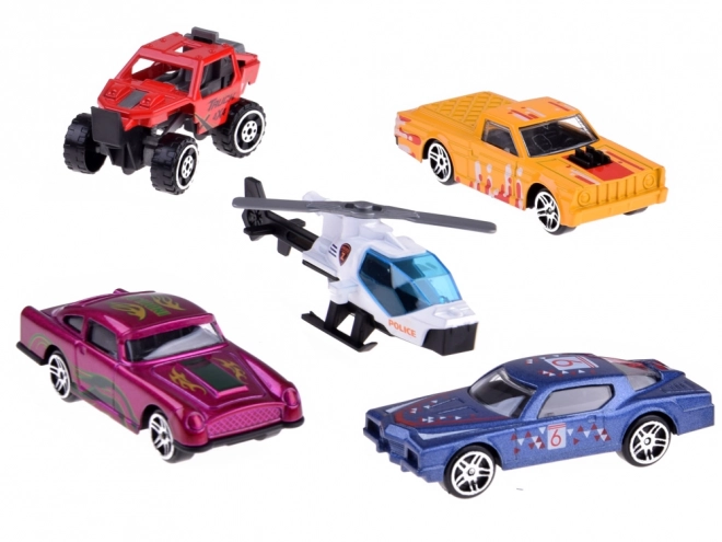 Set of 5 Metal Toy Cars