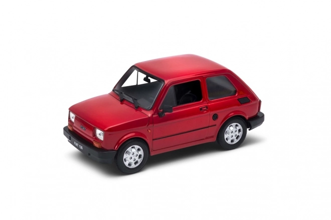 Welly Fiat 126p Classic Red Car Model 1:21