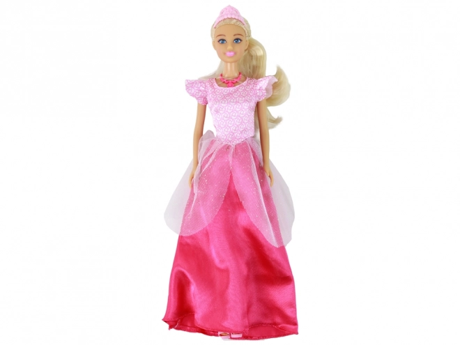 Princess Doll with Long Blonde Hair and Pink Tiara