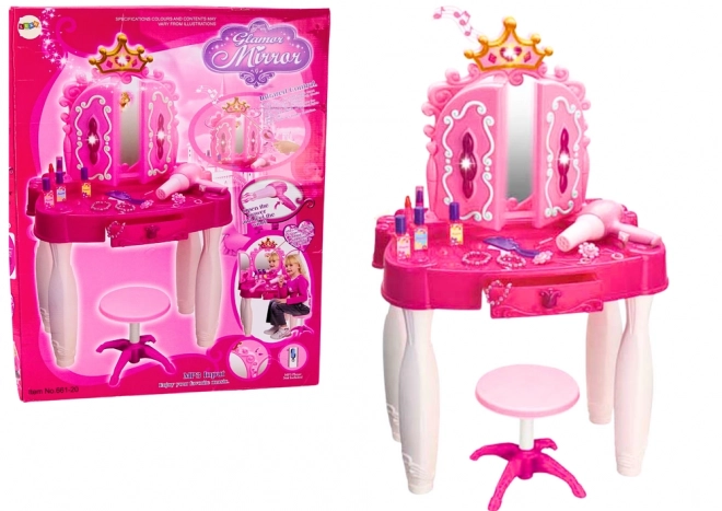 Magic Wand Vanity Play Set with MP3 and Accessories in Pink