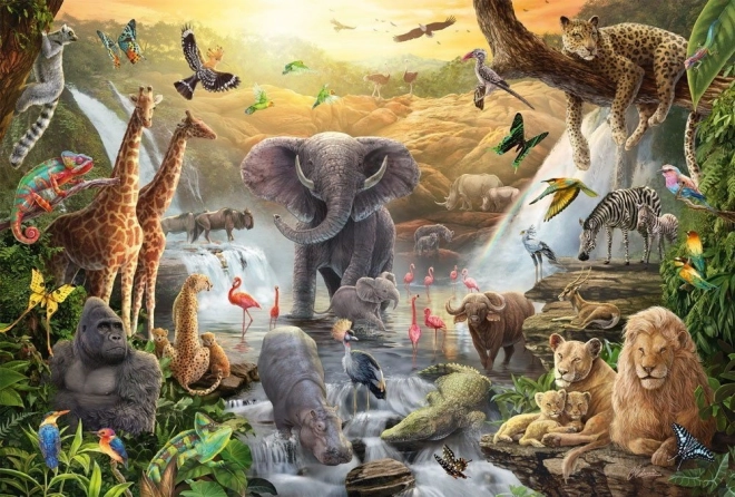 African Animals Puzzle by SCHMIDT - 60 Pieces