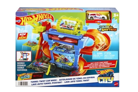 Hot Wheels City Car Wash Color Shifters with Rotating Tunnel