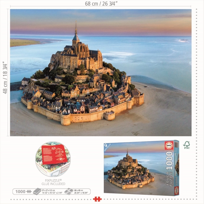 Mont Saint Michel Aerial View 1000 Piece Puzzle