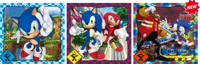 Sonic Super Color 3x48 Jigsaw Puzzles