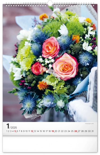 Wall Calendar Bouquet 2025