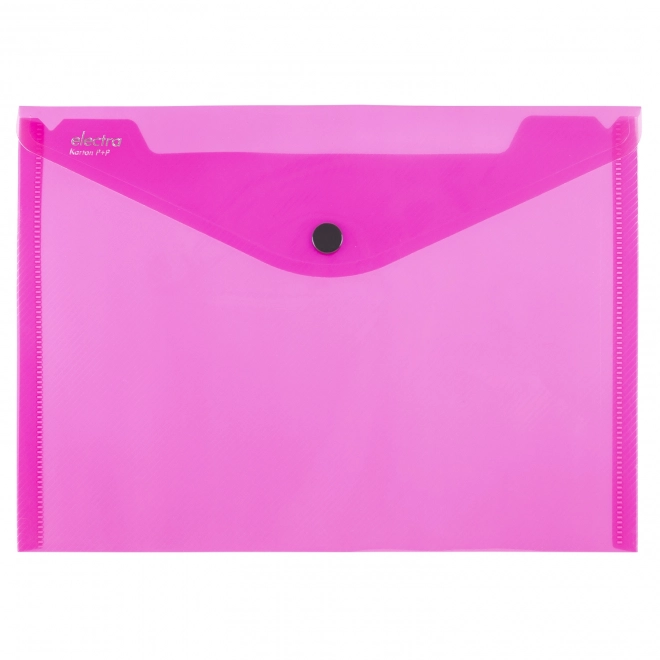 Electra pink envelope with snap closure A5