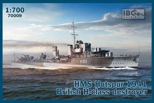 Plastic Model Ship HMS Hotspur 1941 British H-Class Destroyer