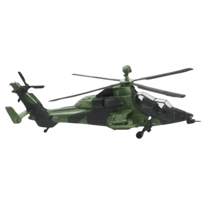 Military helicopter in camouflage packaging