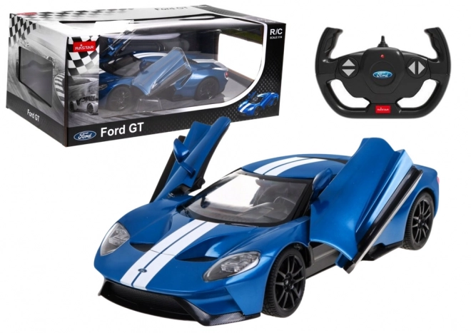 Remote Control Ford GT 1:14 with Opening Doors Blue Toy Car