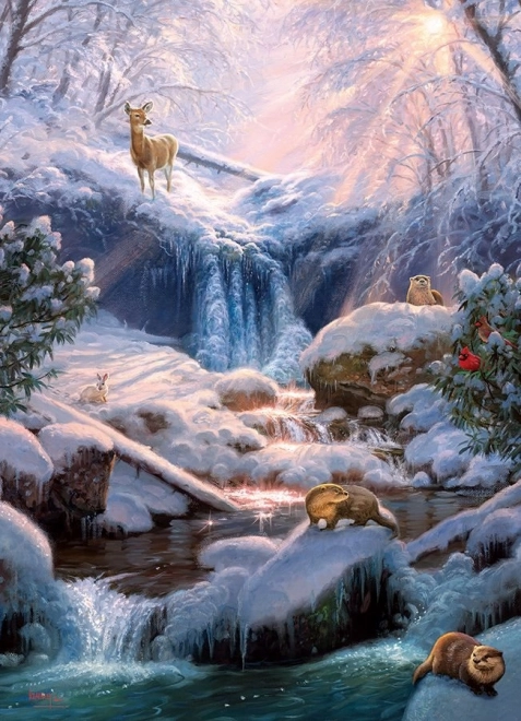 Mystical Winter Waterfalls Puzzle 1000 Pieces