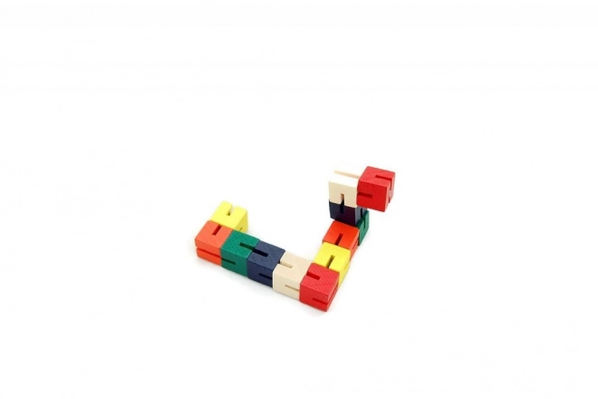 Wooden Colorful Snake Puzzle