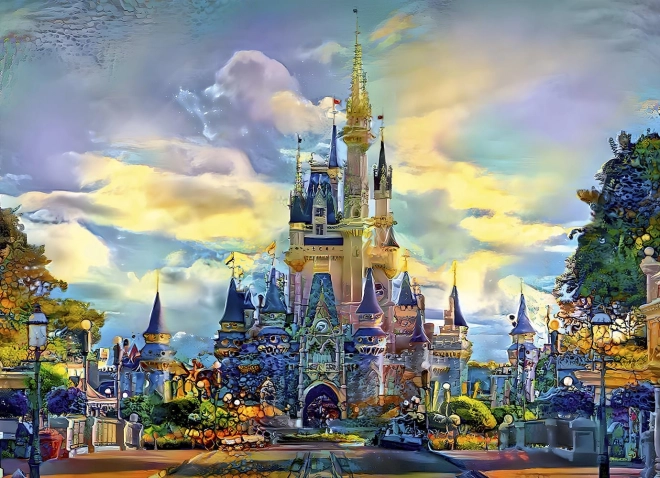 Disney World Castle 1000 Piece Puzzle by Bluebird