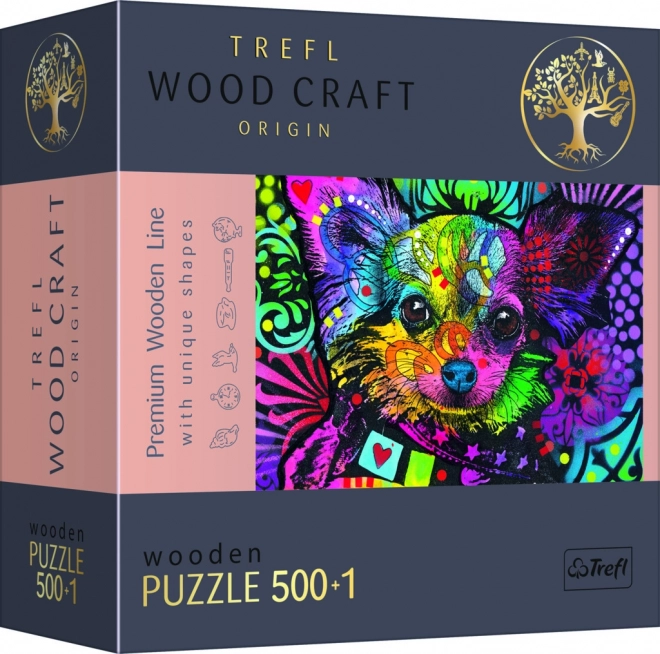 Colorful Puppy Wood Puzzle 501 Pieces by TREFL