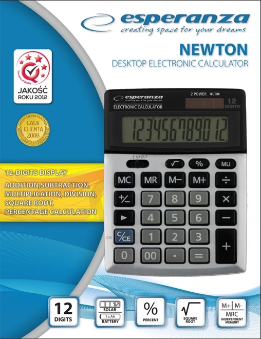 Calcolatrice da scrivania elettronica con display grande