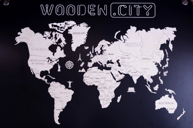 Wooden World Map XL Size