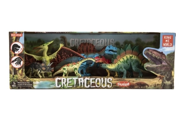 Set of 6 Moving Dinosaur Figurines in a Box