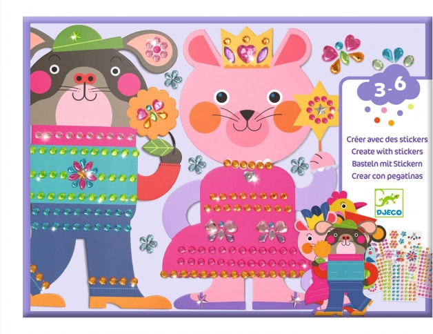 Creative Set with Gems Animals by Djeco