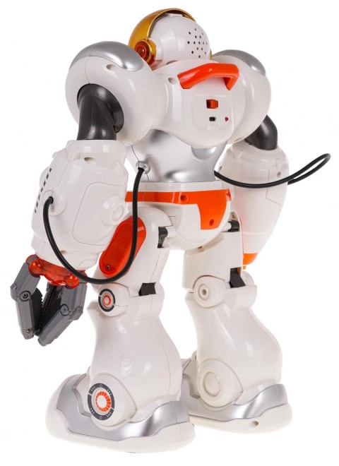 multifunctional orange and white RC robot