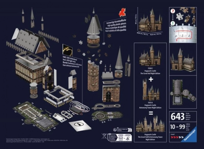 Hogwarts Castle Great Hall Night Edition Puzzle