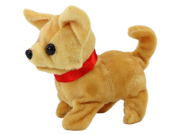 Interactive Plush Puppy Beige