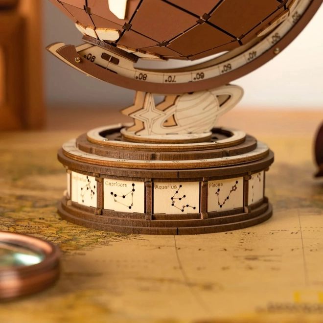 3D Wooden Puzzle - Globe and Wonders of the World