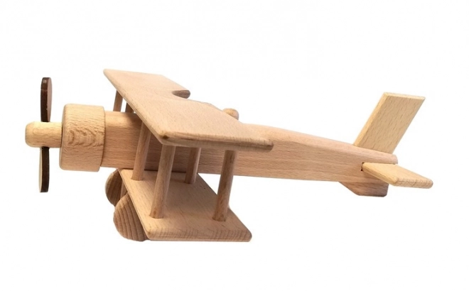 Large Wooden Biplane Toy