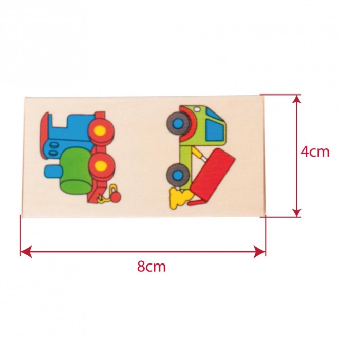 Bigjigs Toys Wooden Domino Vehicles