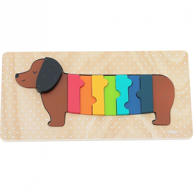 Interactive Wooden Dog Puzzle by Vilac