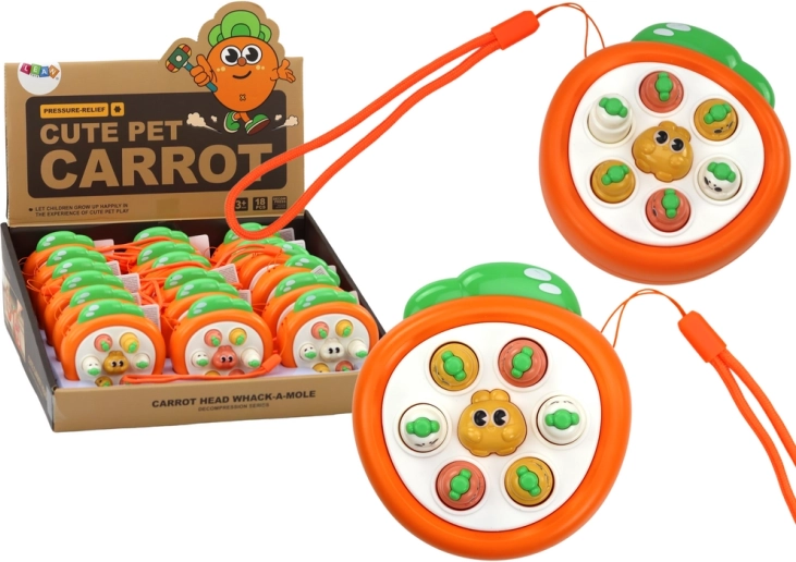 Mini Arcade Game Wac A Mole Carrots Orange