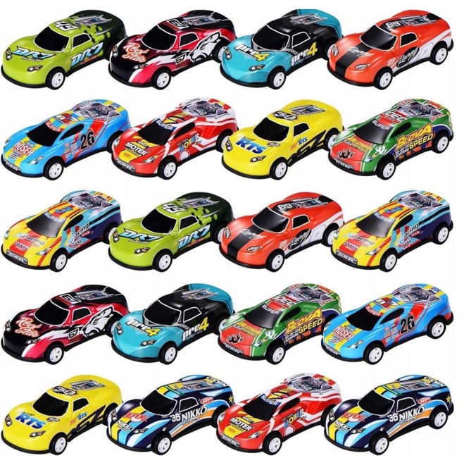 Woopie set of racing cars in a box 50 pcs