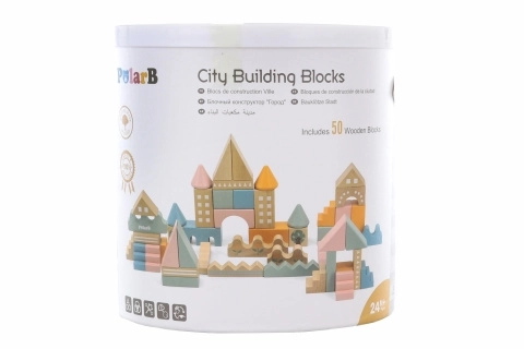 Wooden Building Blocks Set 50 Pieces